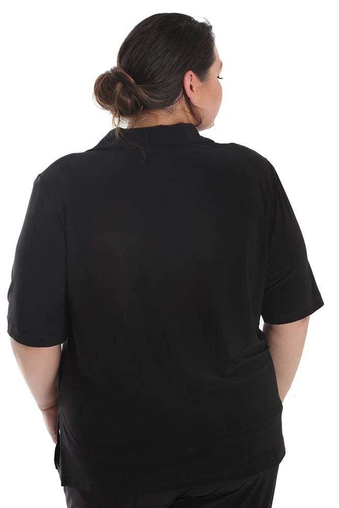 Vikki Vi Jersey Black Camp Shirt - Image 3