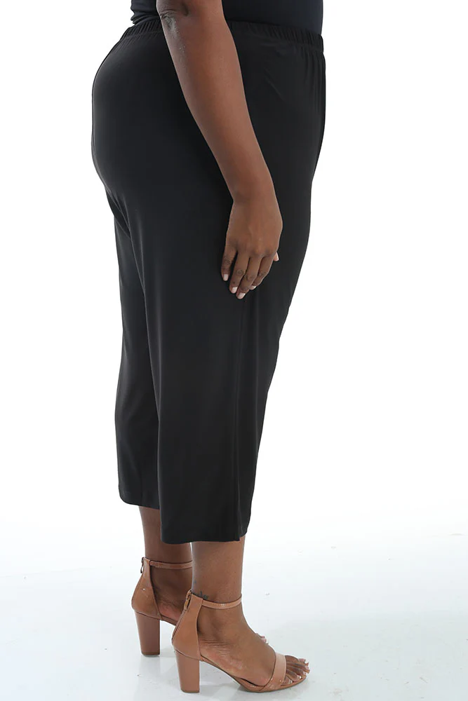 Vikki Vi Jersey Black Crop Pant - Image 3