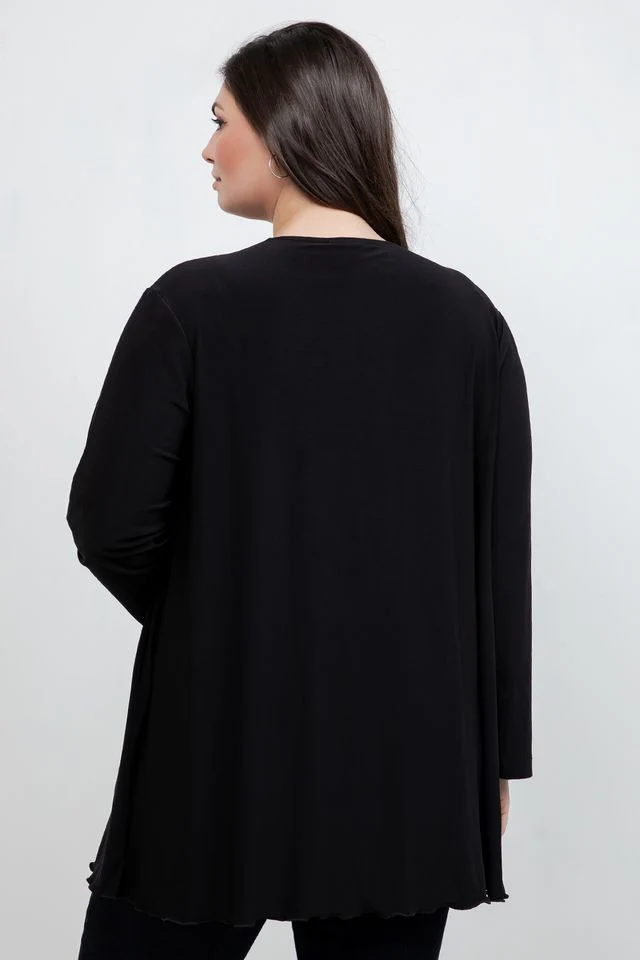 Vikki Vi Jersey Black Swing Cardigan - Image 5