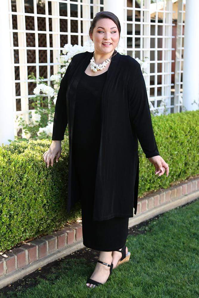 Vikki Vi Classic Black Kimono Duster - Image 3