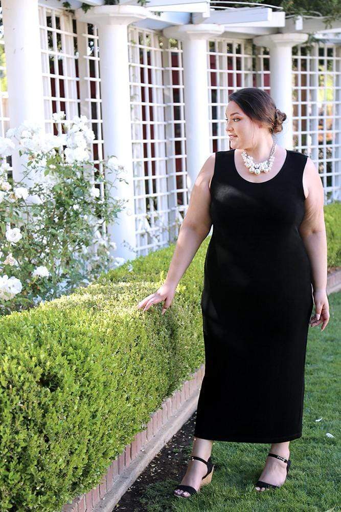 Vikki Vi Classic Black Maxi Tank Dress - Image 3