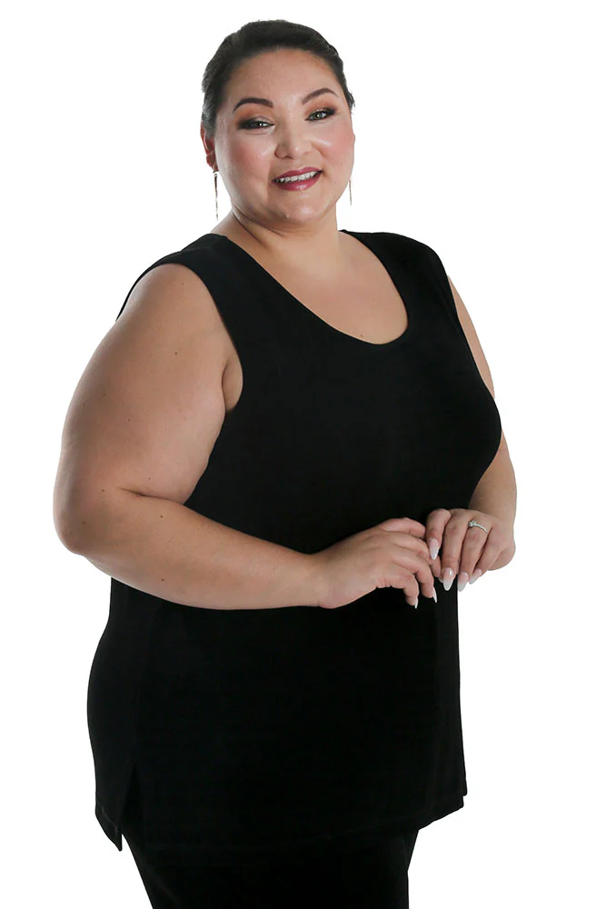 Vikki Vi Classic Black Sleeveless Tunic - Image 3