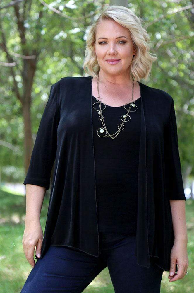 Vikki Vi Classic Black Swing Vest - Image 3