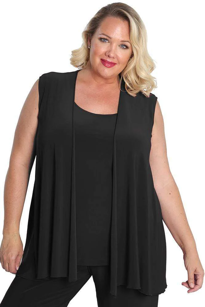 Vikki Vi Black Jersey Swing Vest - Image 3