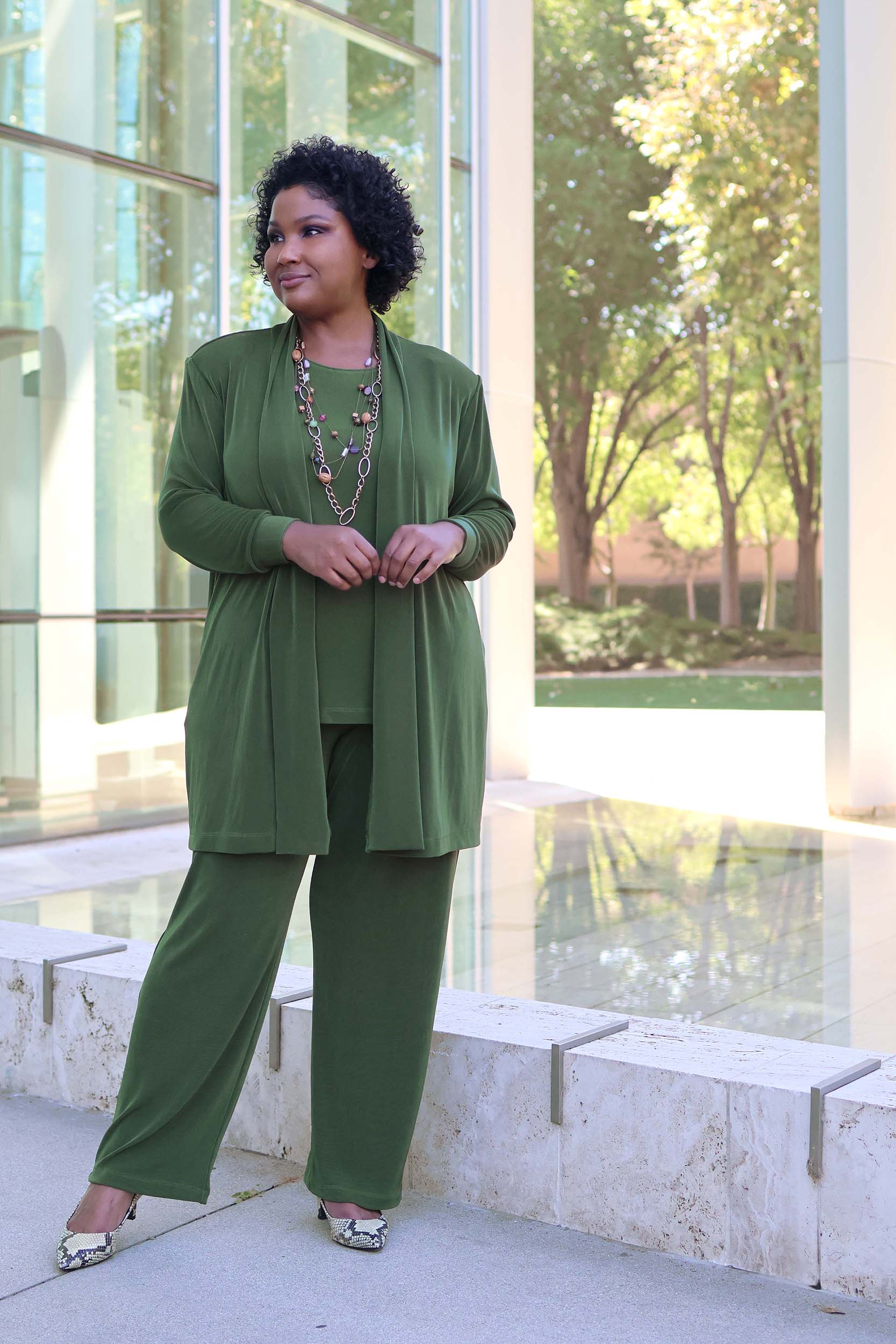 Vikki Vi Classic Olive Tank - Image 3