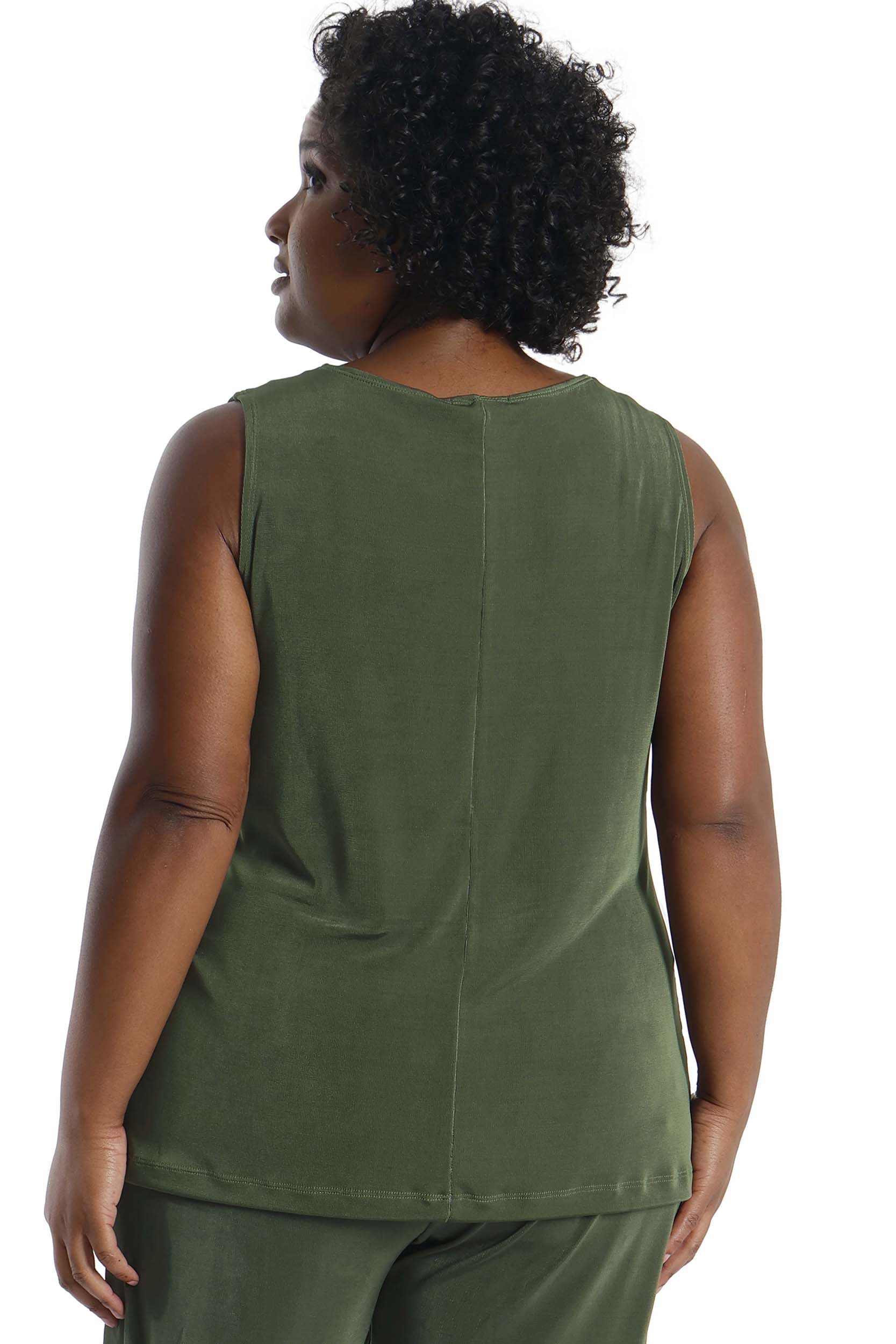 Vikki Vi Classic Olive Tank - Image 6