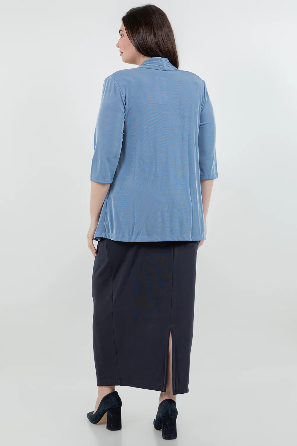 Vikki Vi Classic Powder Blue 3/4 Sleeve Kimono Jacket - Image 4