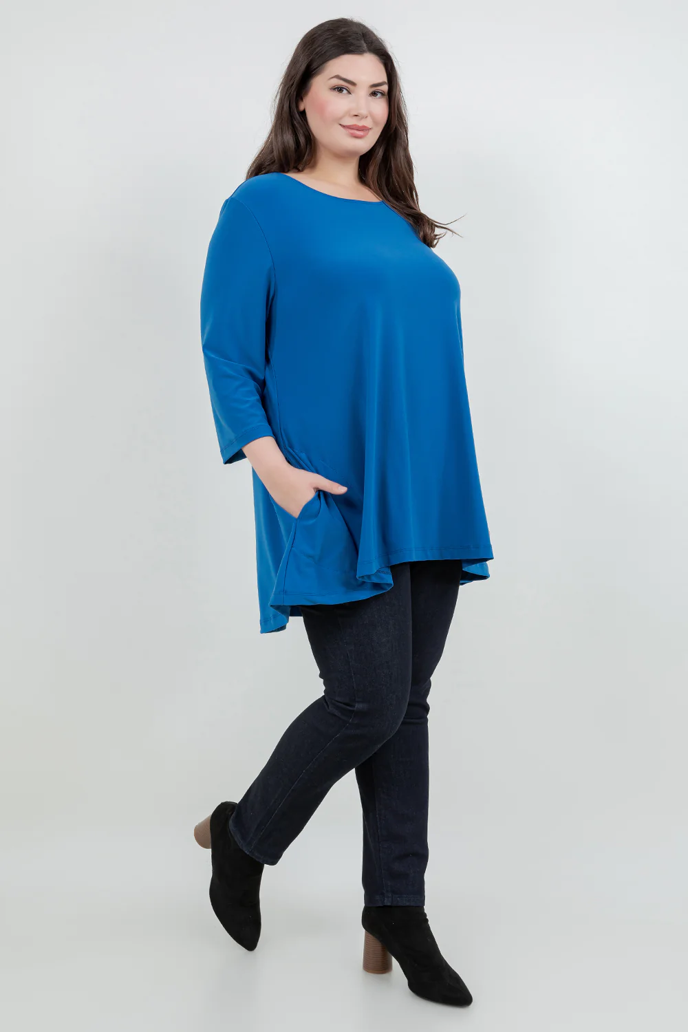 Vikki Vi Jersey Azure Pocket Swing Tunic - Image 3