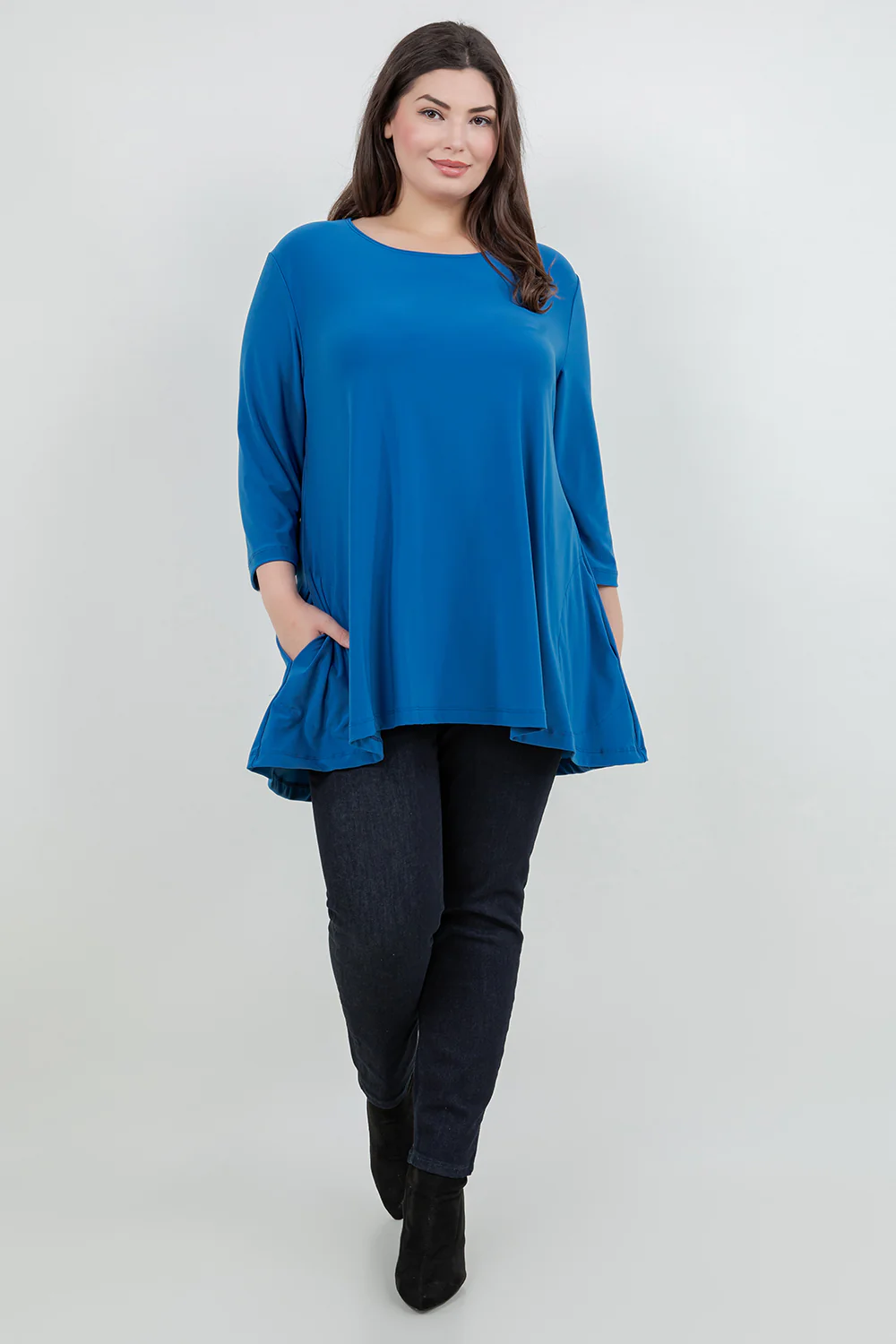 Vikki Vi Jersey Azure Pocket Swing Tunic - Image 5
