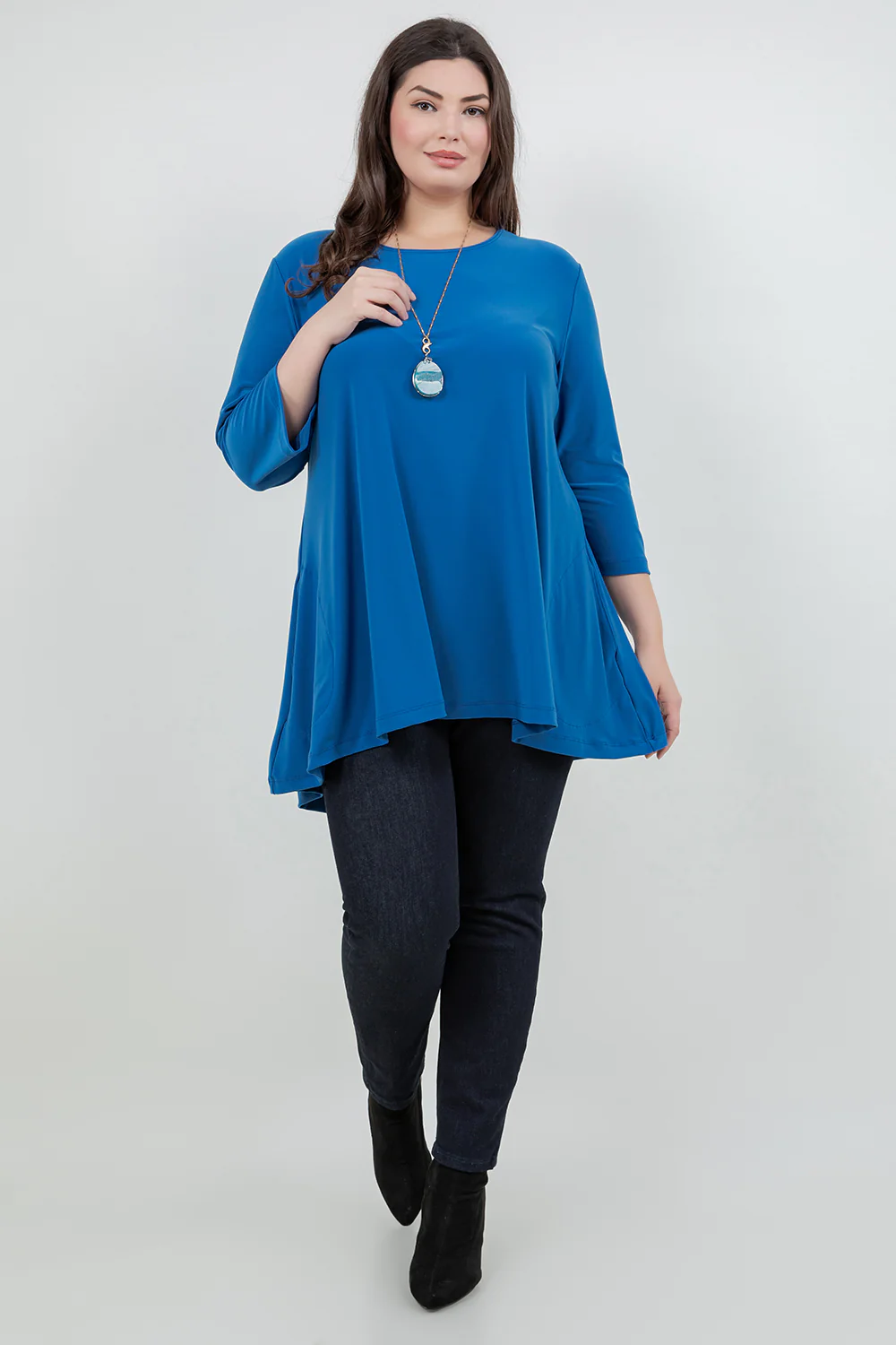 Vikki Vi Jersey Azure Pocket Swing Tunic - Image 8