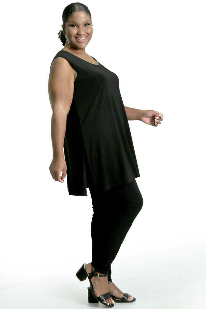 Vikki Vi Jersey Black Maxi Tunic Tank - Image 4