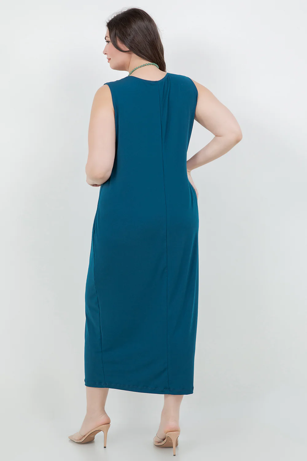 Vikki Vi Jersey Deep Teal Maxi Tank Dress - Image 4