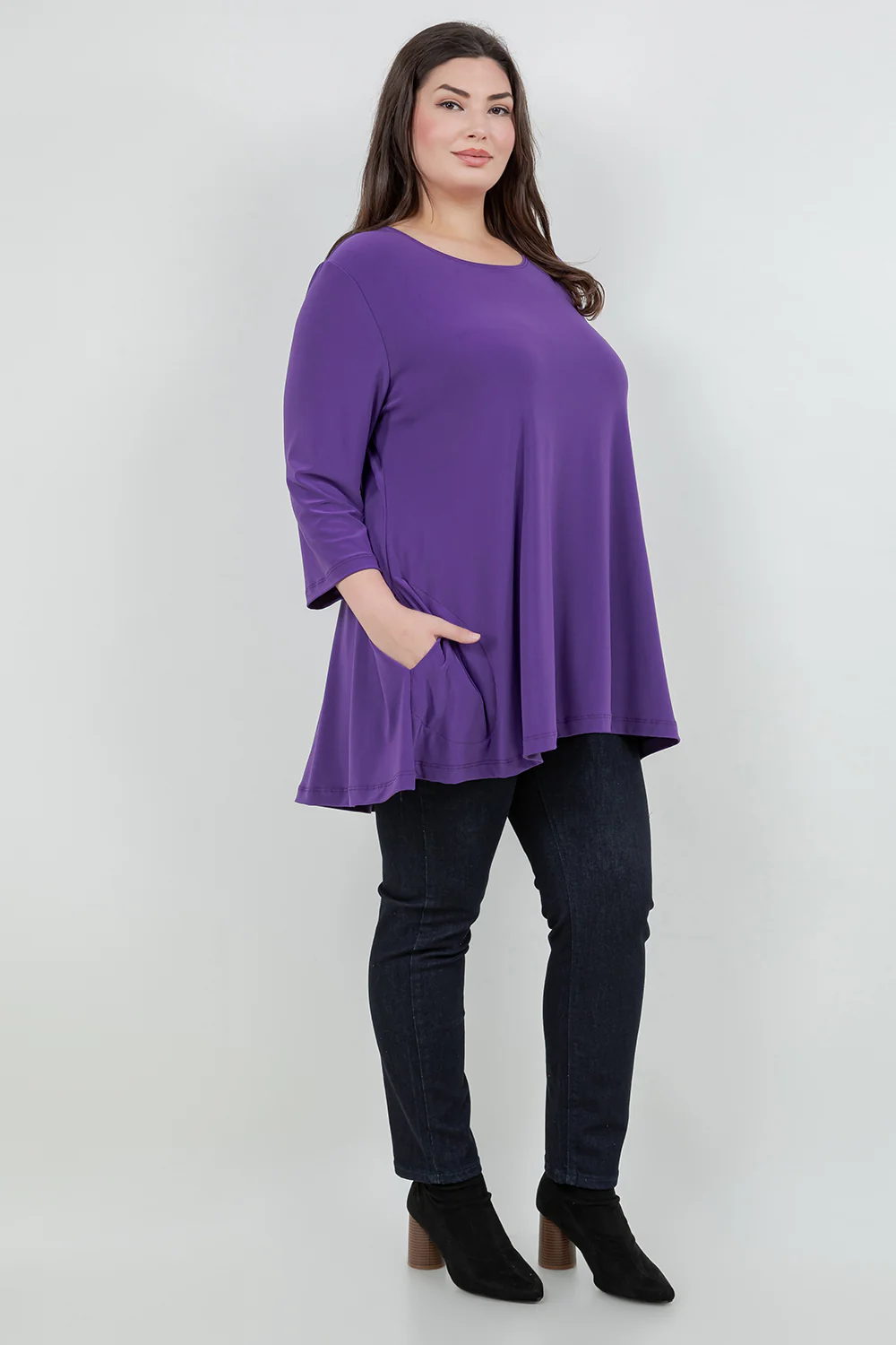 Vikki Vi Jersey Iris Pocket Swing Tunic - Image 3