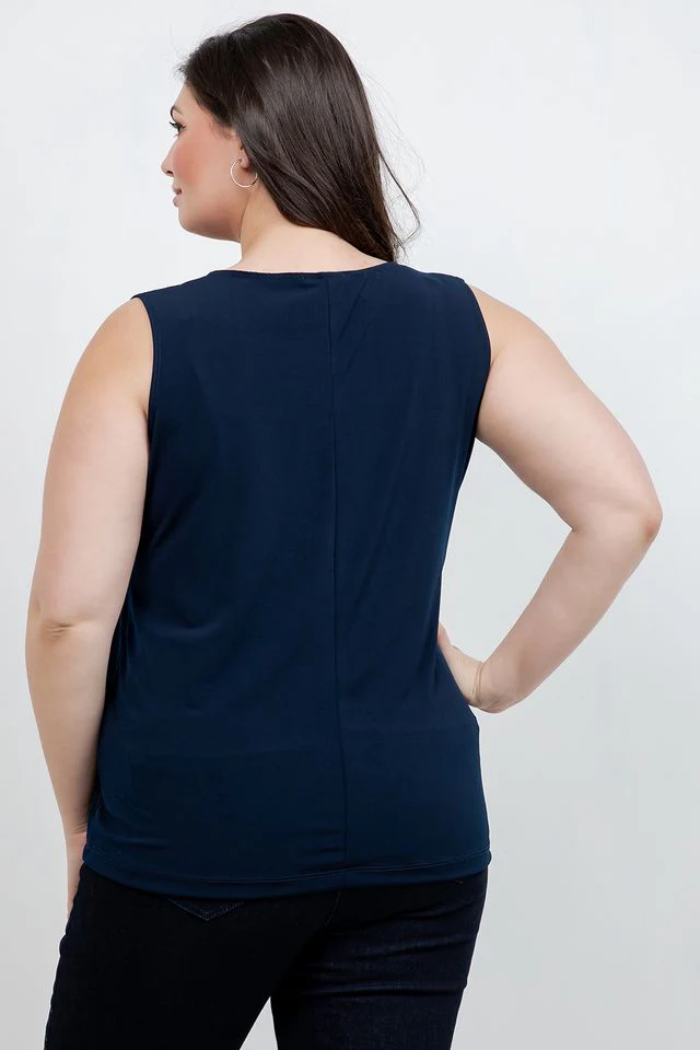 Vikki Vi Jersey Navy Tank - Image 3