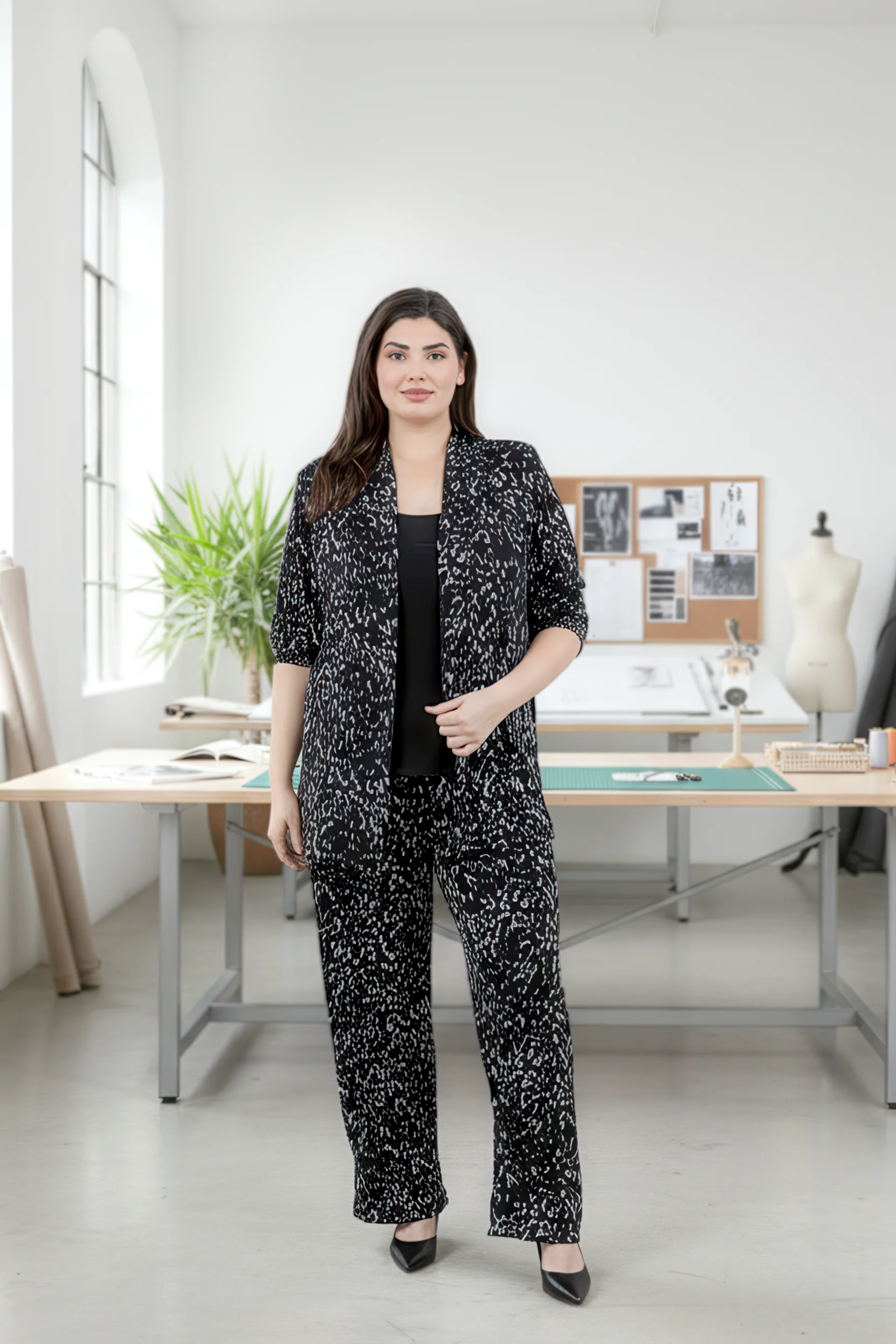 Vikki Vi Jersey Nocturne Kimono Jacket - Image 3