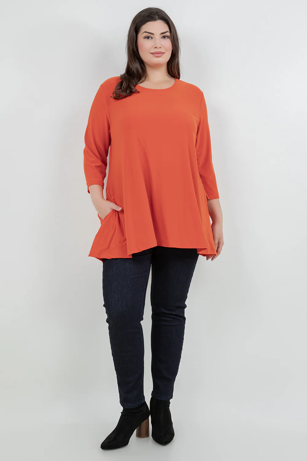 Vikki Vi Jersey Persimmon Pocket Swing Tunic - Image 3