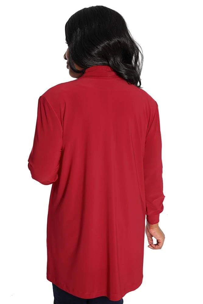 Vikki Vi Jersey Red Long Kimono Jacket - Image 3