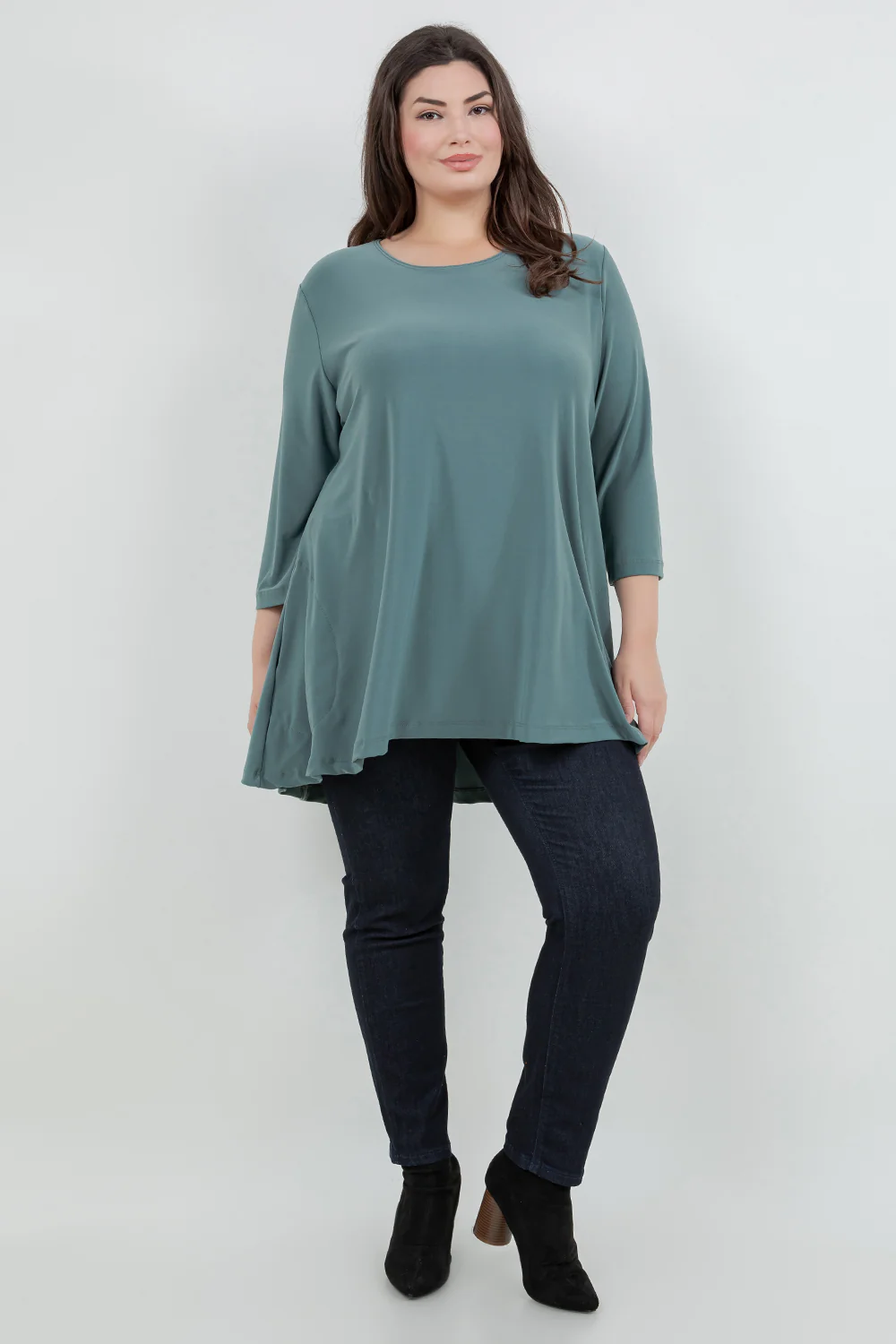 Vikki Vi Jersey Sage Pocket Swing Tunic - Image 4