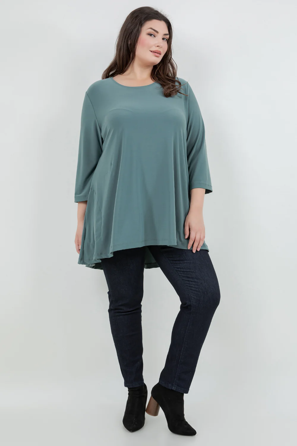 Vikki Vi Jersey Sage Pocket Swing Tunic - Image 5