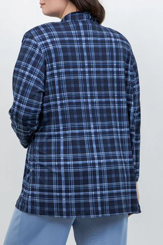 Vikki Vi Jersey Urban Plaid Kimono Jacket - Image 3