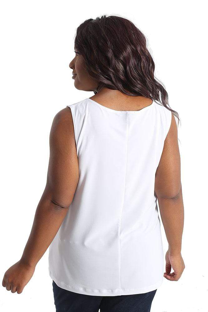Vikki Vi Jersey White Tank - Image 3