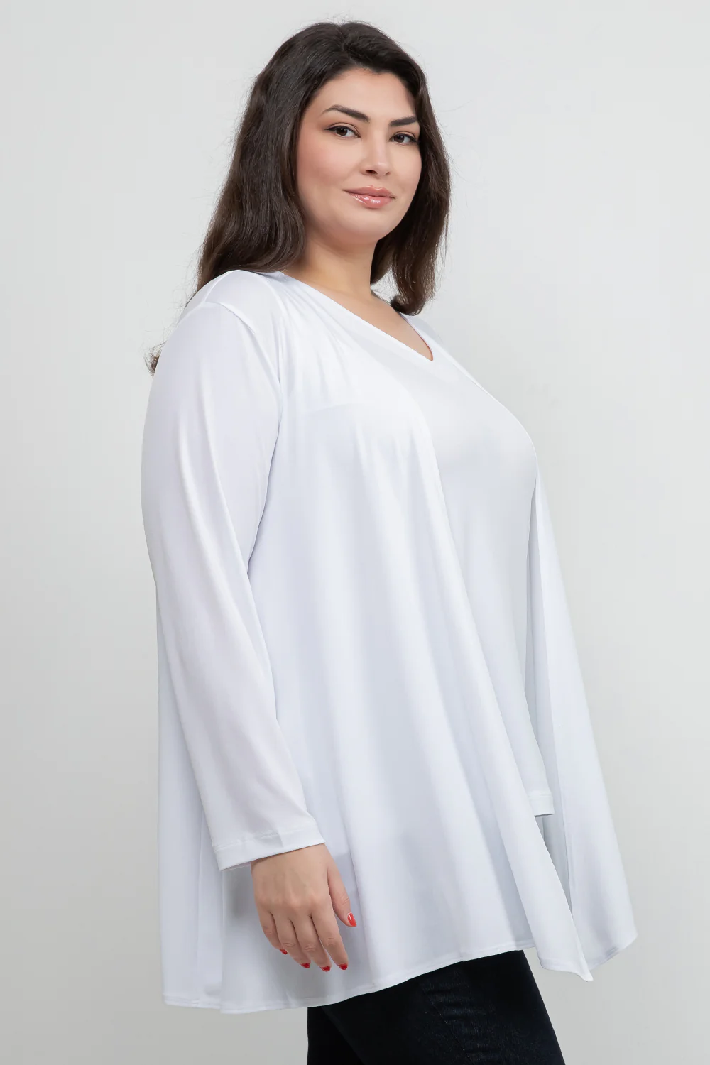 Vikki Vi Jersey White Swing Cardigan - Image 4