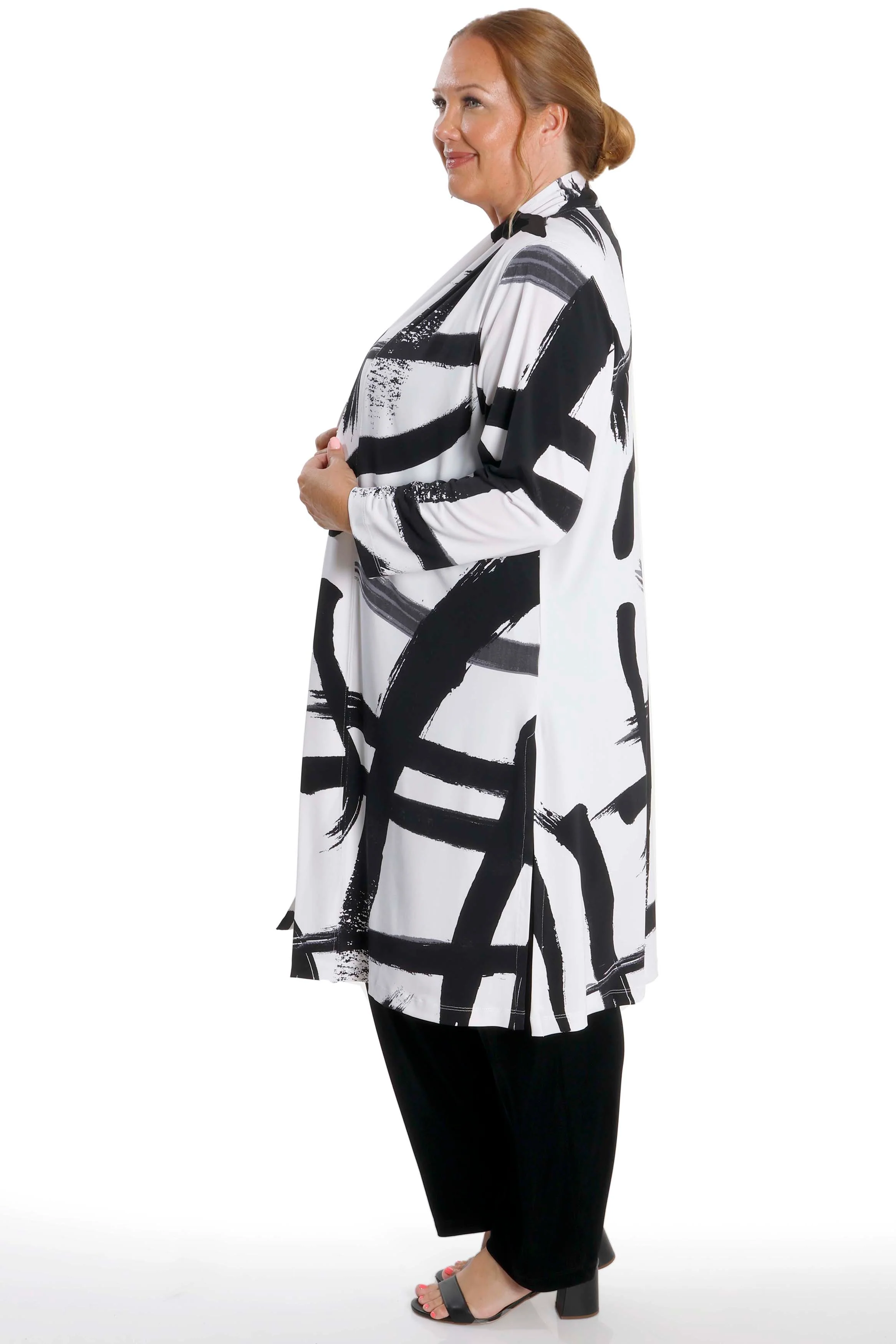 Vikki Vi Jersey Zen Long Sleeve Kimono Duster - Image 4