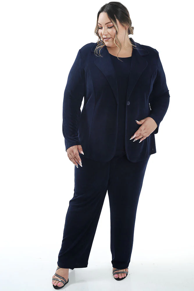 Vikki Vi Classic Navy Blazer - Image 3