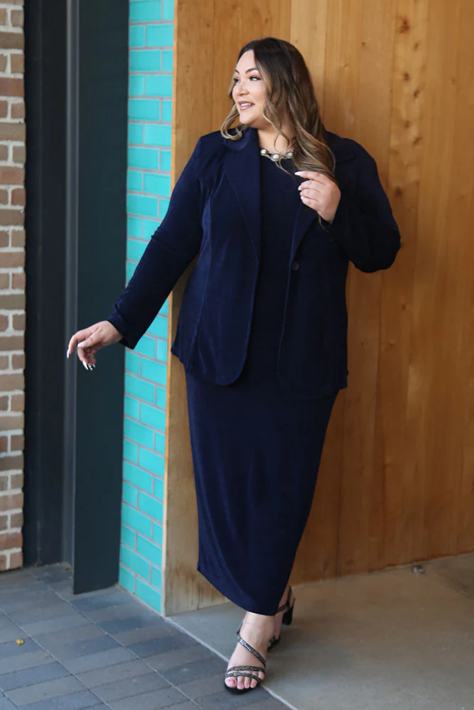 Vikki Vi Classic Navy Blazer - Image 6